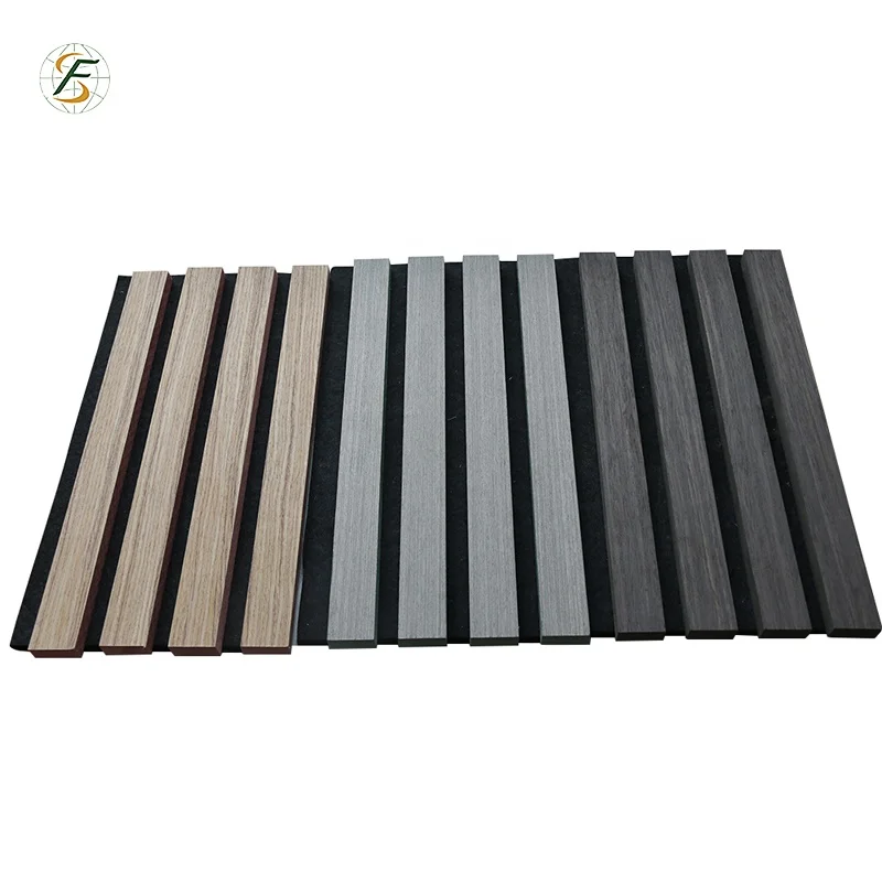 21*600mm Sound absorbing MDF akupanel wood slatwall panel for auditorium Hall decoration