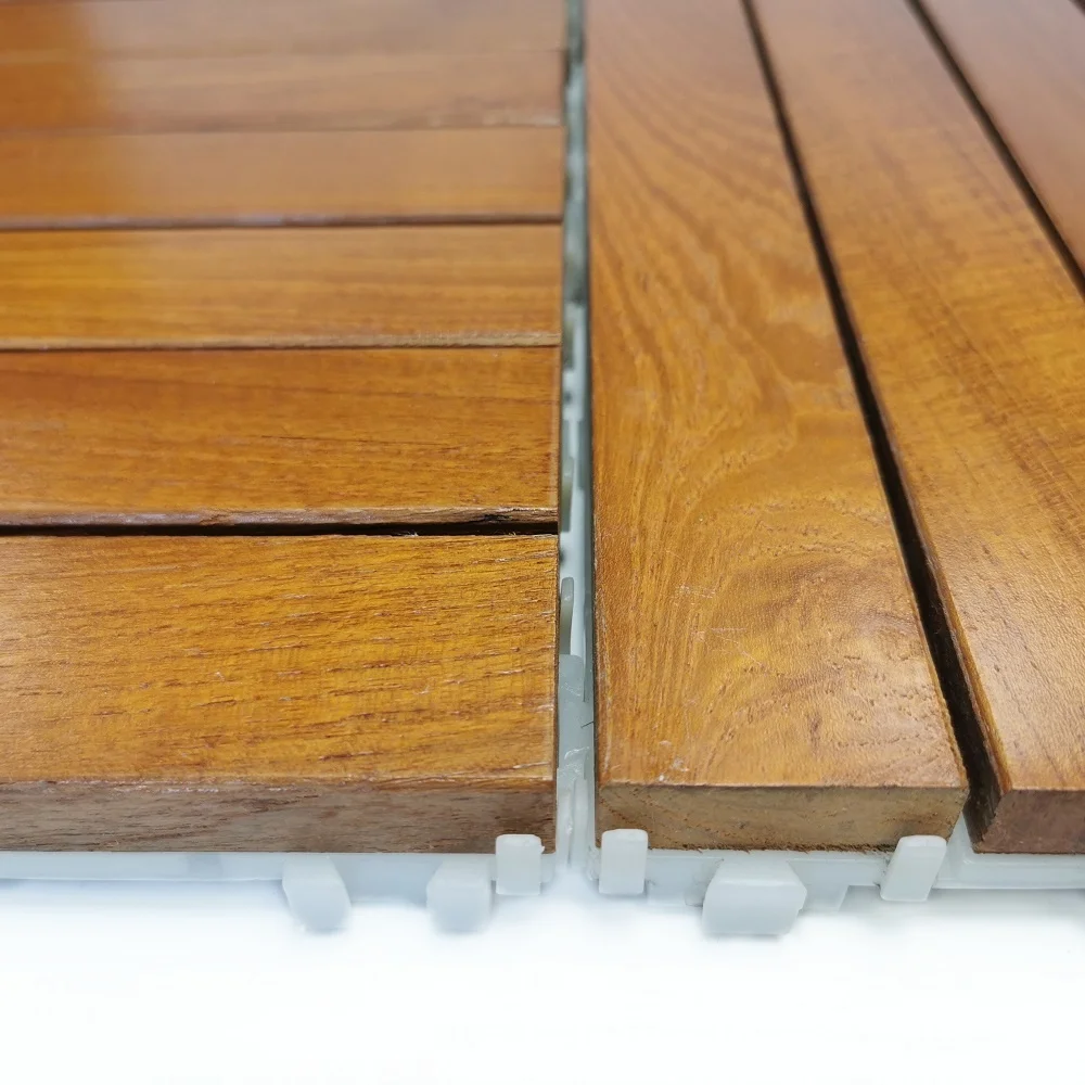 Garden outside burma teak wood decking tile