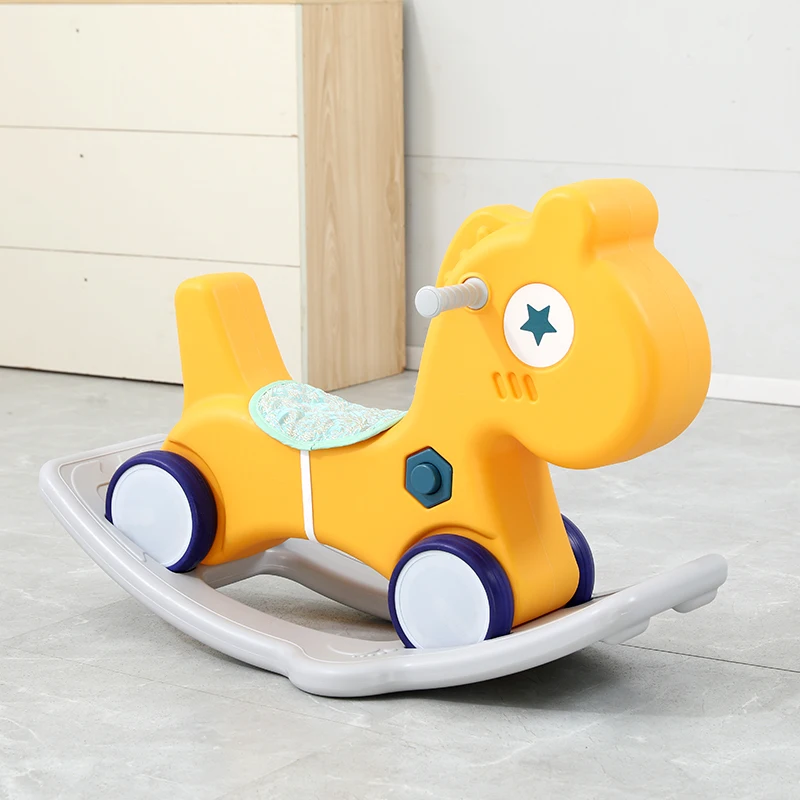 2022 New Modern Rocking Horse Educational Kids Toys Children Girls Rocking Horse