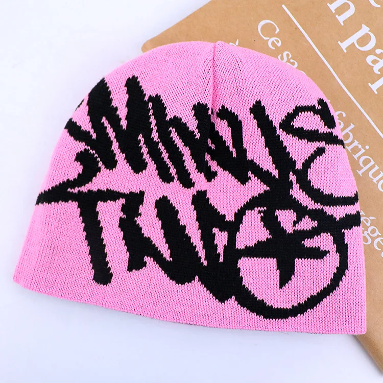 Custom Winter High Quality Fashion Youth Daily Keeping Warm Thick Double Layer Reversible Lined Jacquard Beanie