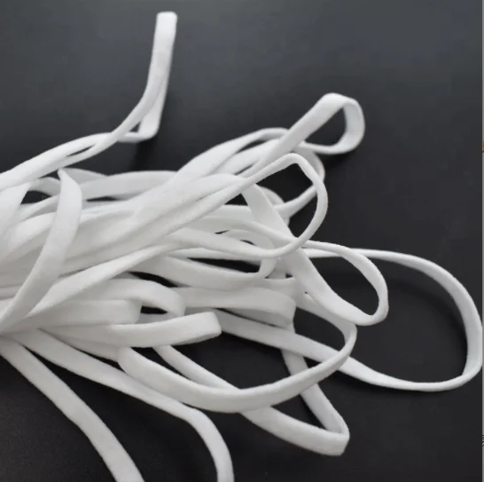 Disposable mask rope 5mm elastic mask with wholesale white elastic rope elastic hanging ear strap spot wholesale