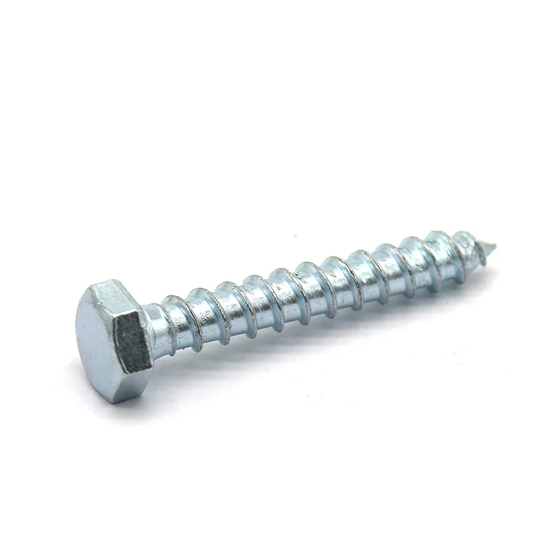 Parafusos de madeira DIN571 Zinc Hexagonal Wood Screws