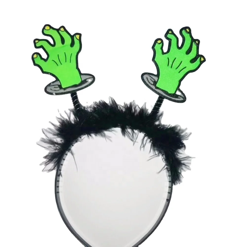 Halloween Party Cosplay Witch Headband Pumpkin Hat Headband Spider Bat Headband with feather