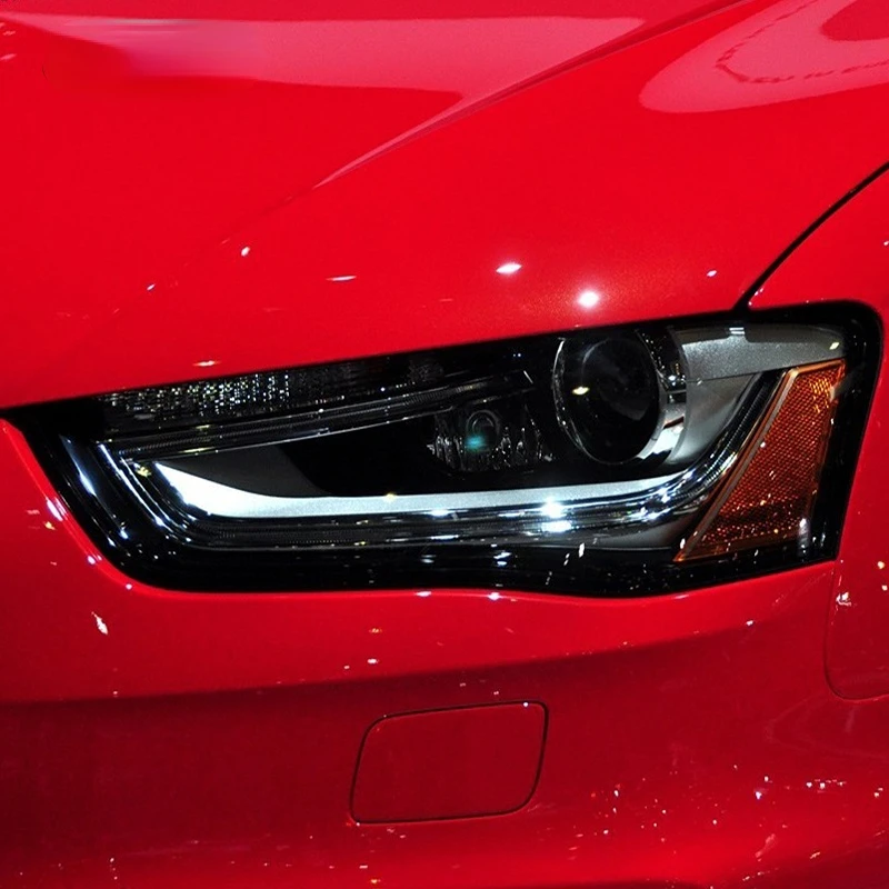 Removable High Glossy Auto Headlight Taillight Decal Lamp Protective Car Lamp  For Audi A4 B8 B9 8K 8W S4 RS4 Accessories 2 Pcs