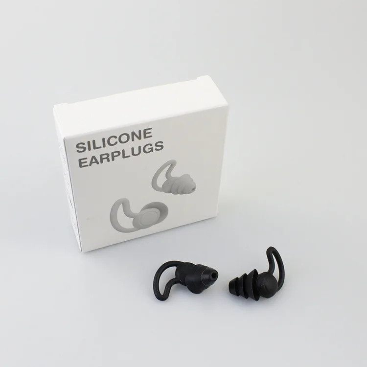 high quality multi-color 4 level silicon earplugs noise reduction