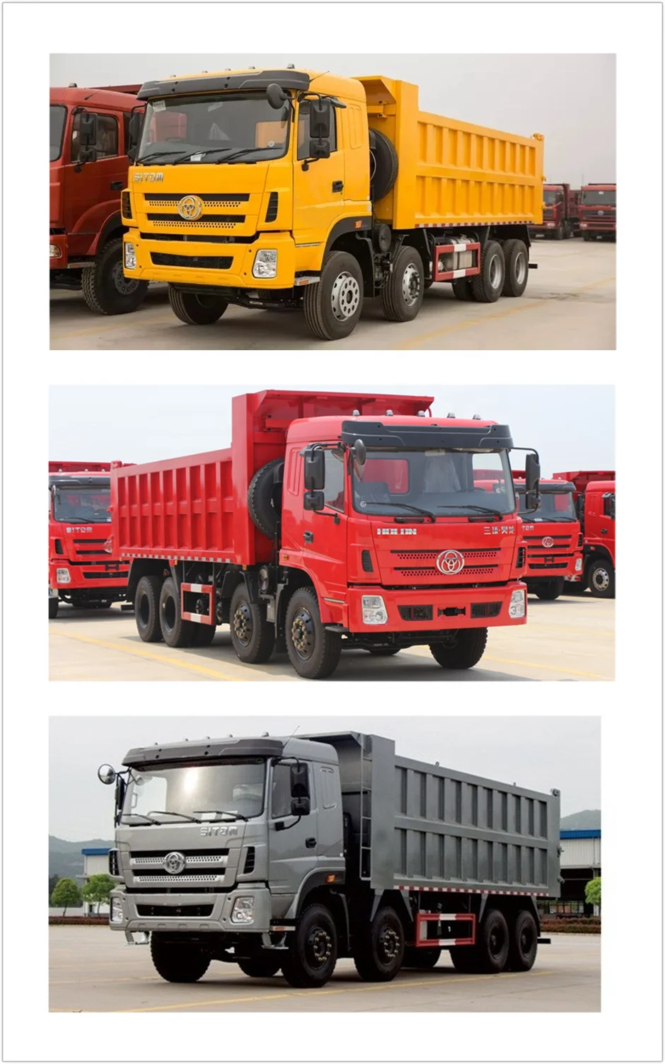 DONGFENG 8x4 12 wheel heavy duty 375hp Mining Transport Dump Trucks For Sale