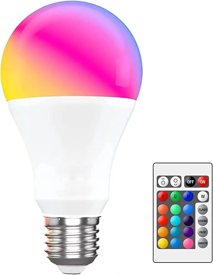 Светодиодная многоцветная Лампа 12 Вт E27 RGB 16 с дистанционным управлением