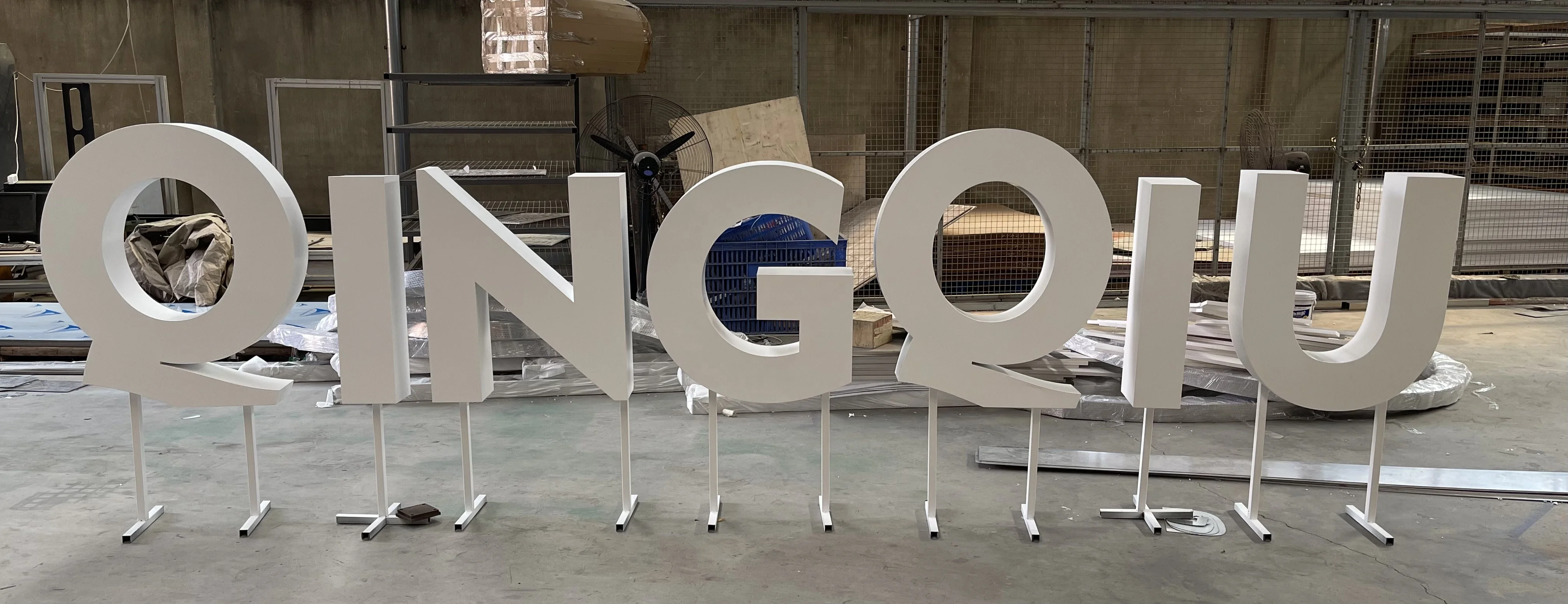 High Quality Outdoor Rust-proof Metal Large Letters Commercial Building Landmarks Stainless Steel 3d Metal Letters