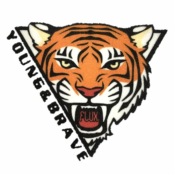 High quality custom flocking label heat transfer printing flock transfer3D transfer label