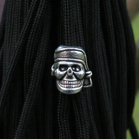Pirate Beads Skull Pendants For DIY Accessories Outdoor Knife Lanyard Keychain Paracord Bracelets