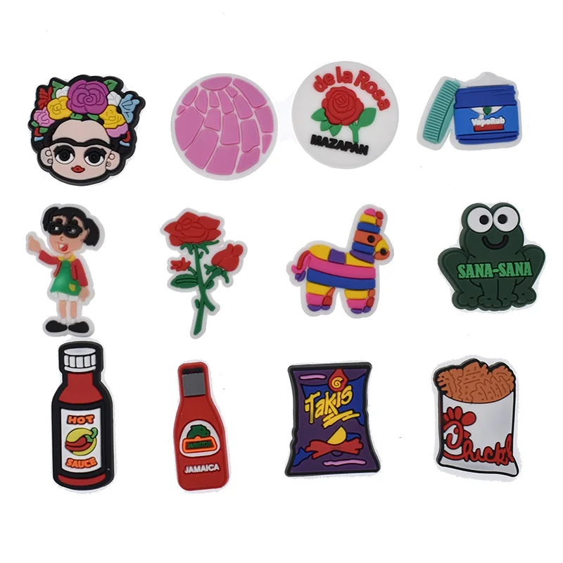 Luxury Pvc Shoe Charms Accessories Lucky Decorationfor Shoes And Parts Wholesale Button Style For Clog Use Mexico