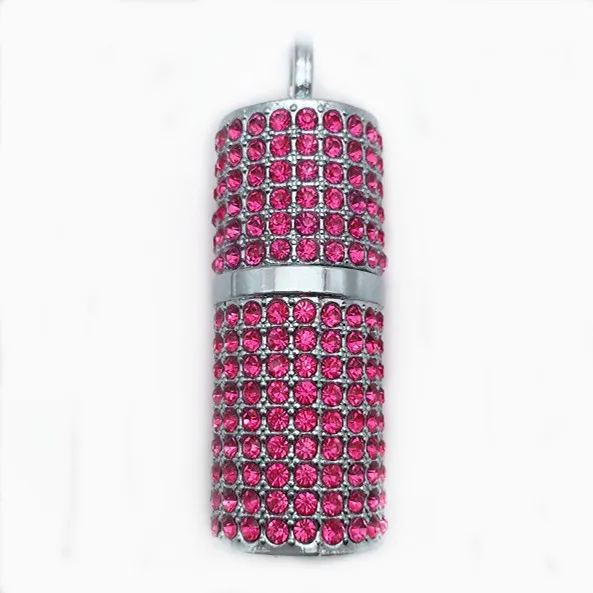 Bulk crystal 2gb lipstick usb flash drives on sale cheap metal perfume bottle usb memory storage