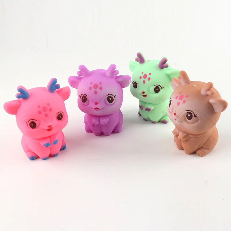 Мультяшный эва заполненный сенсорный Антистресс мяч смешанных цветов милые сжимаемые и Сика олень