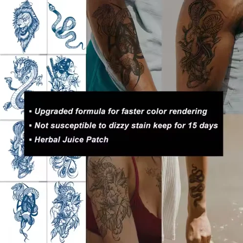 Custom Body Temporary Tattoo Waterproof Fake Tatoo Stickers Bird Semi Permanent Tattoo