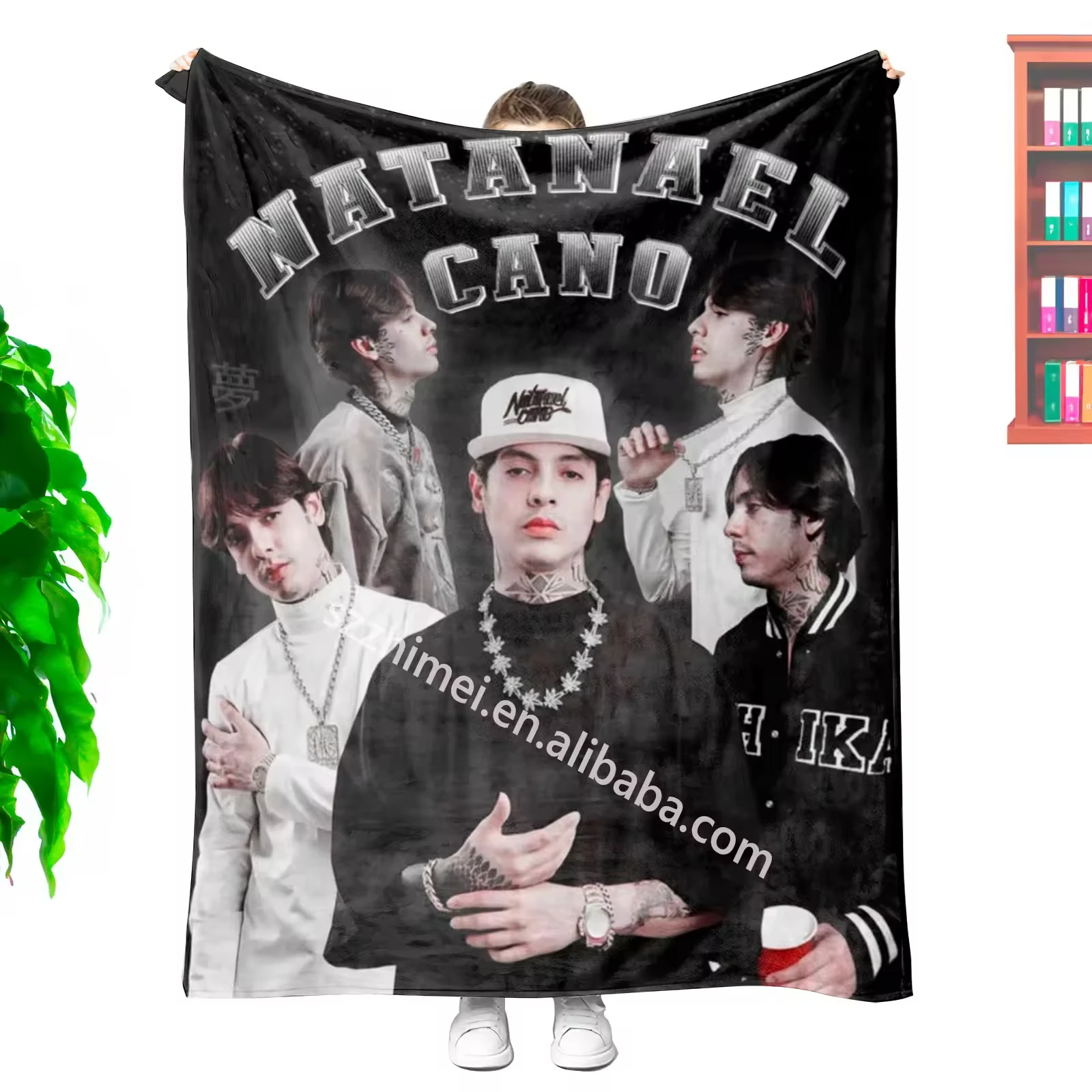 Wholesale custom mexican rapper natanael cano ct blanket corridos tumbados cobijas personalizar frazadas