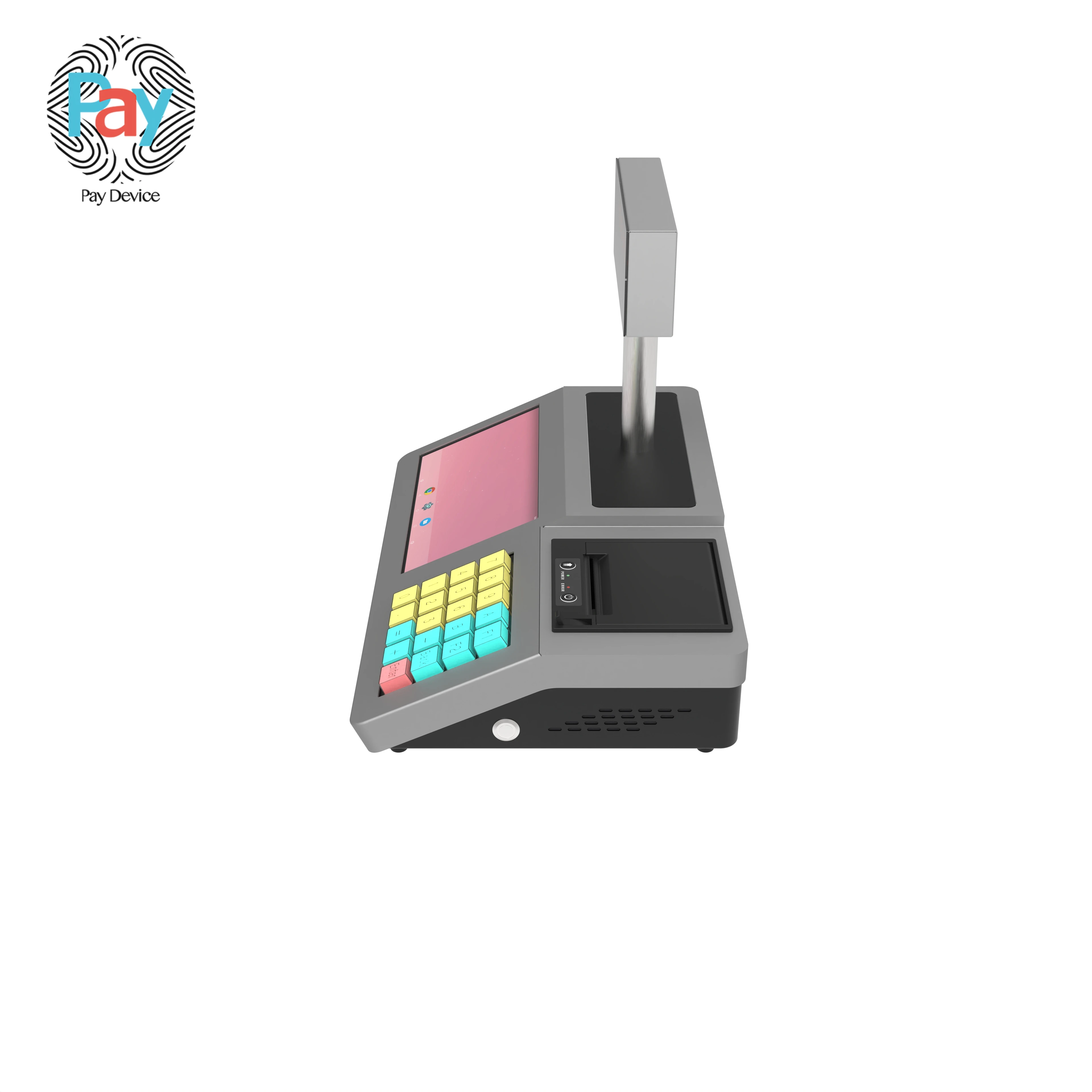 Приемлемый NFC QR сенсорный экран Android pos клавиатуры с принтером led все в одной машине