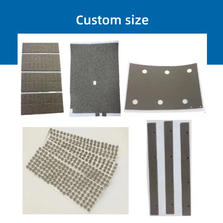 Custom Conductive Cloth Copper EMC Shield RF Conductive Foam EMI Shielding Electronic Foam Gasket