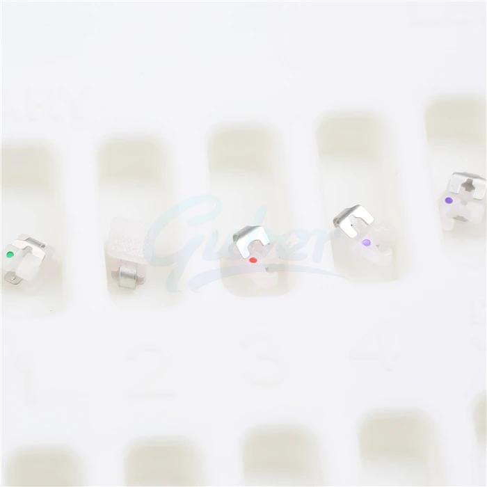 Ортодонтическая керамическая пассивная самолигирующая зубная Скоба Guber универсальные зубные скобы для гигиены полости рта