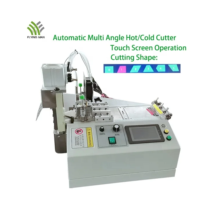 Multi-Angle Ribbon Cutting Machine Elastic Band Cold and Hot Cutting Machine Magic Tape Edge Sealing Machine