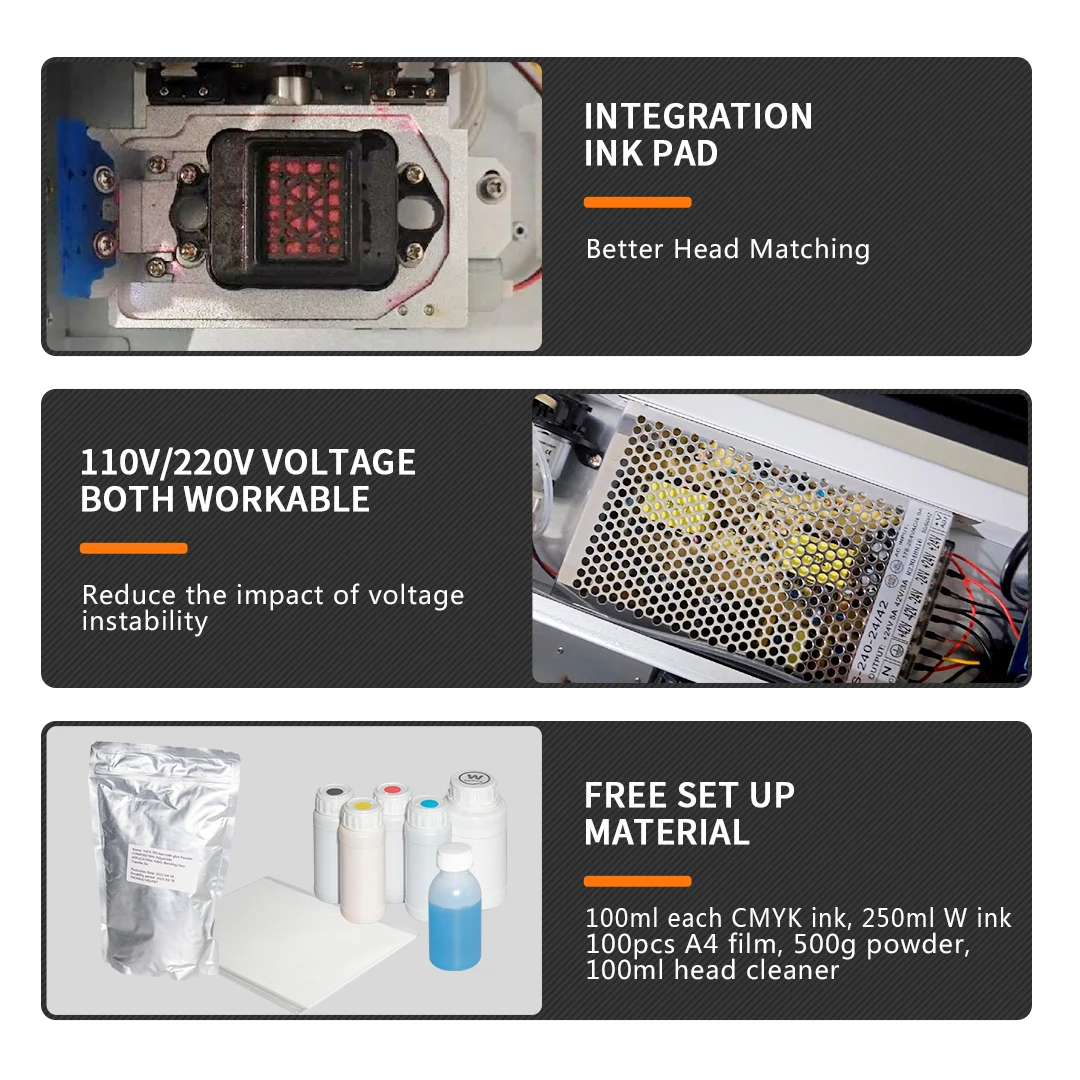 A4 Size DTF Inkjet Printer Start Kit the Most Price Competitive DTF Printer Set dtf Printer with materials