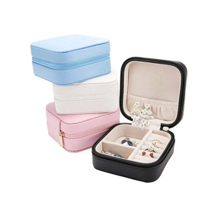 Hot sale Custom logo Square Luxury Leather Jewelry packaging Box