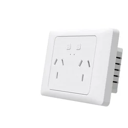 Au Standard Smart Double Wall Socket Saa Wifi  Outlet smart wifi socket