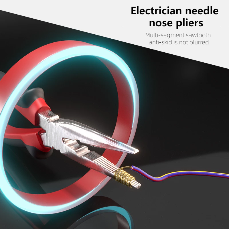 Germany Type Comfort Handle Combination Pliers, Long Nose, and Side cut pliers Set