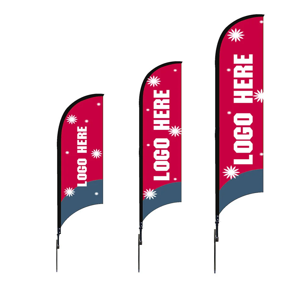 Custom Flag Class Outdoor Banner Polyester Flex Banner Stand Beach Flags Booth Teardrop Feather Wind Banner for sale