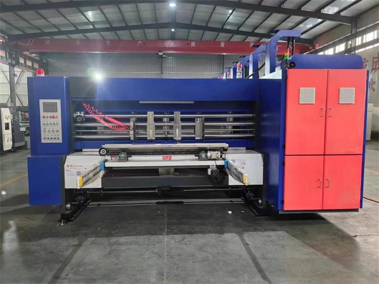 automatic 4 color printing slotting die cutting flexo printer slotter with folder gluer machine