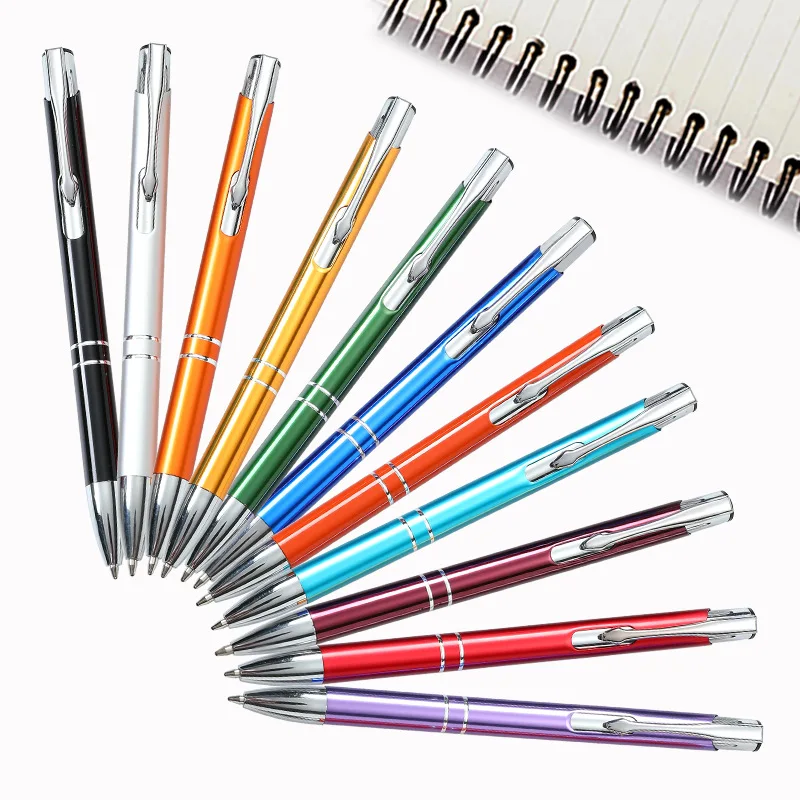 Горячая распродажа синяя шариковая ручка рекламная дешевая подарочная металлическая на заказ персонализированная с логотипом