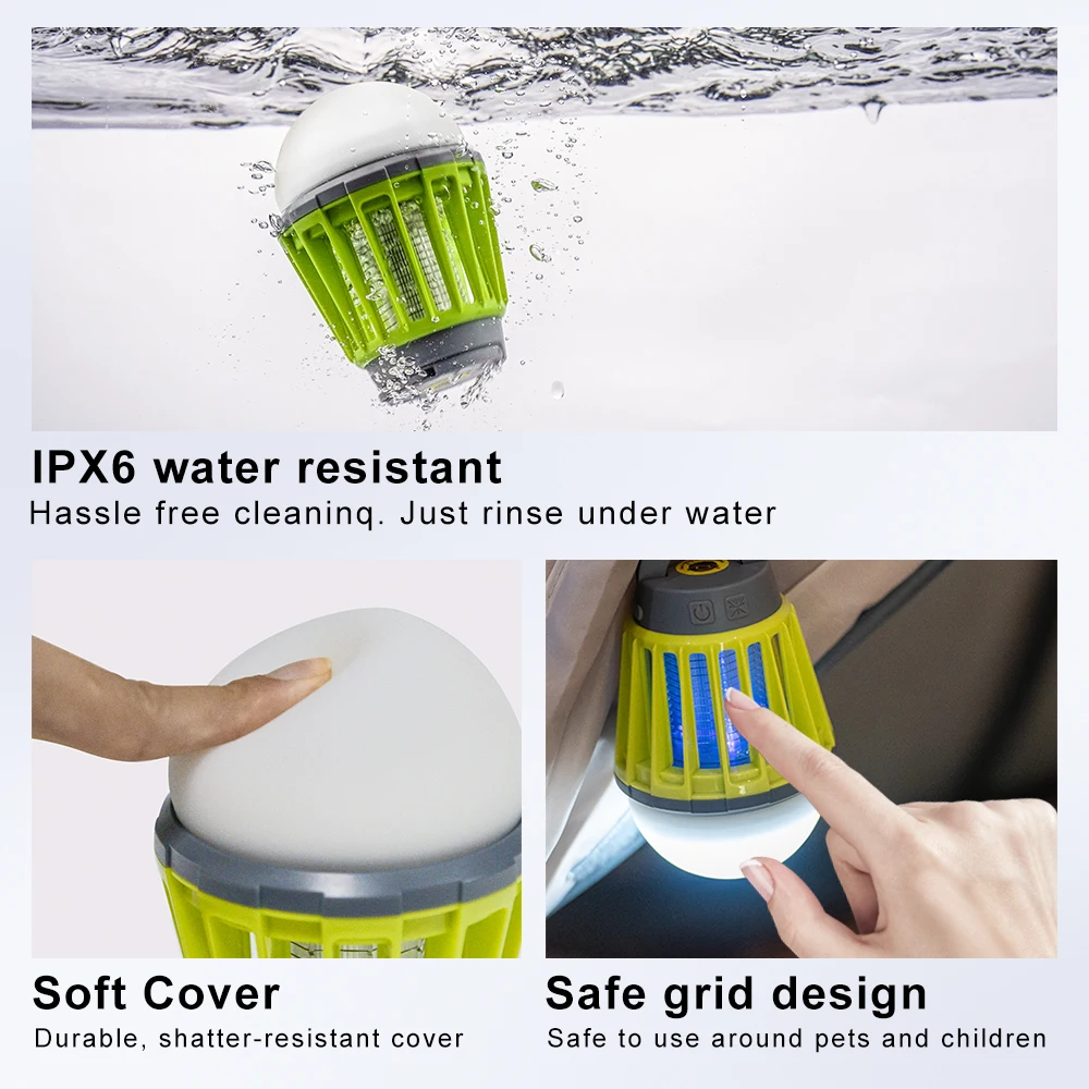 Patent USB Rechargeable Bug Zapper Insect Pest Control Killer Bulb Pest Control Electronic Mosquito Killer Lamp