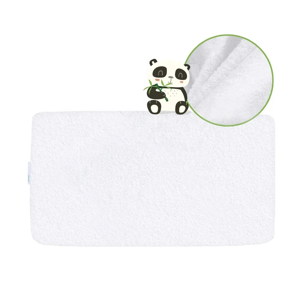 Crib Mattress Protector Toddler Waterproof Organic Bamboo Fitted Mattress Pad with 28' x 52' Baby Mattress Cover