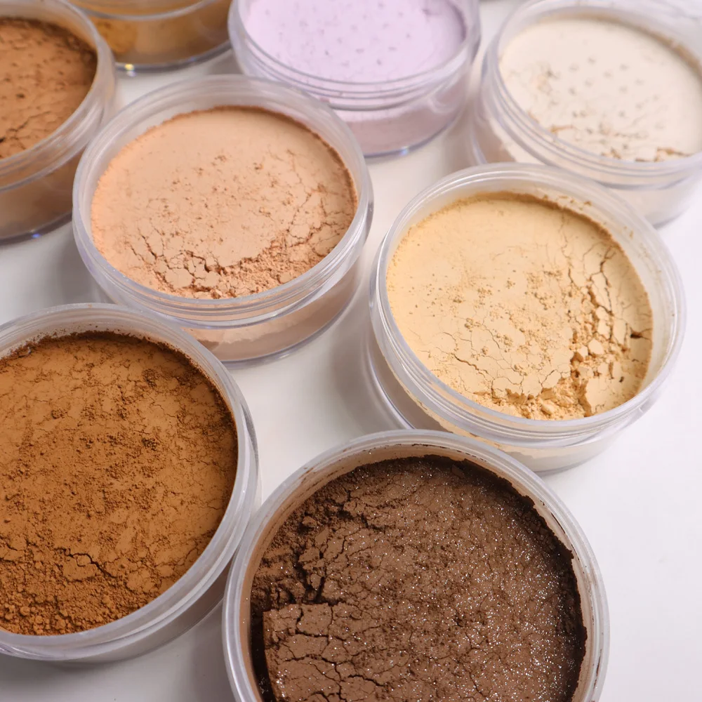 custom makeup matte waterproof oem face vegan pigment loose setting powder private label