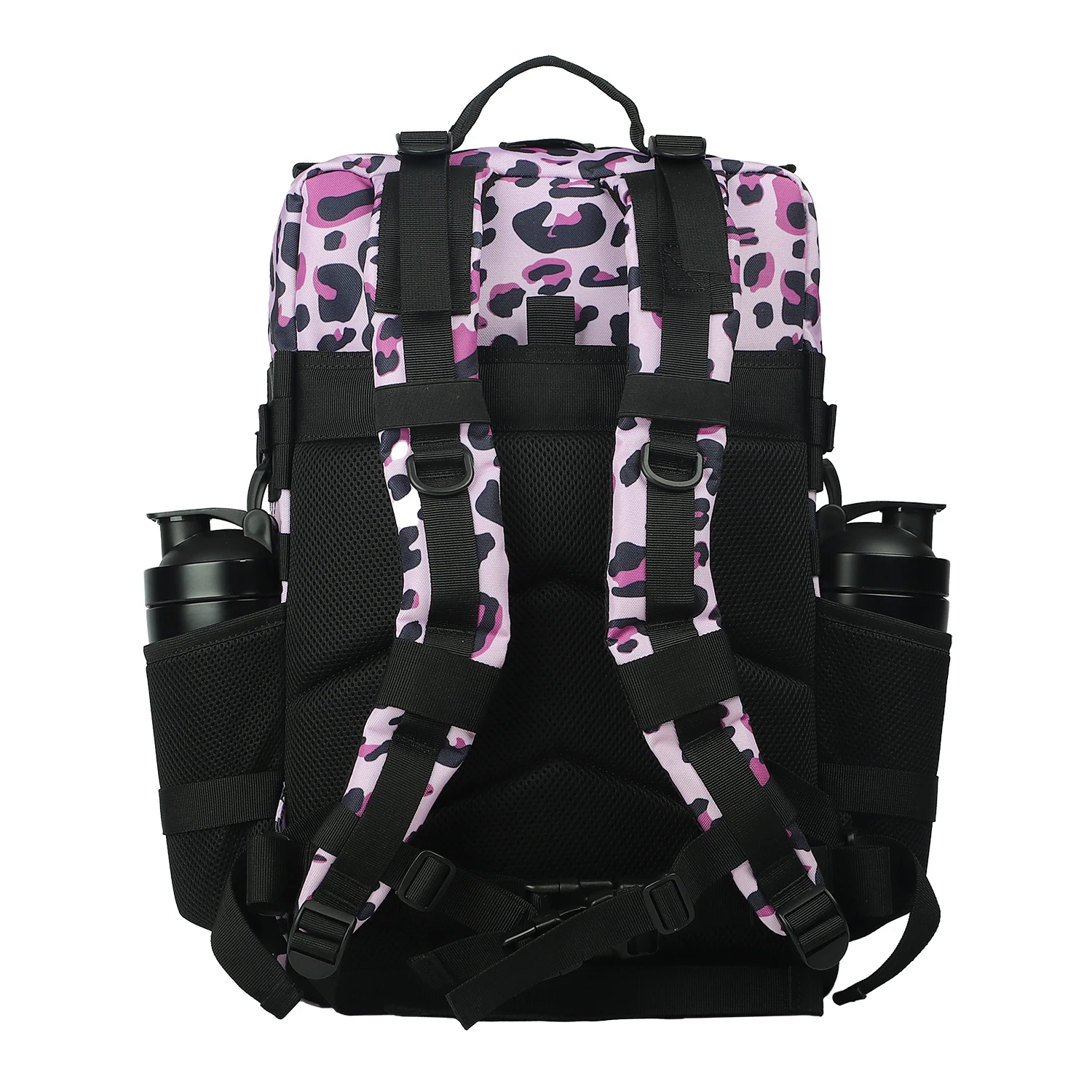 LAMGOYI custom logo 45L fitenss backpack pink leopard waterproof hiking bag athletic tactical gym backpacks gym bag