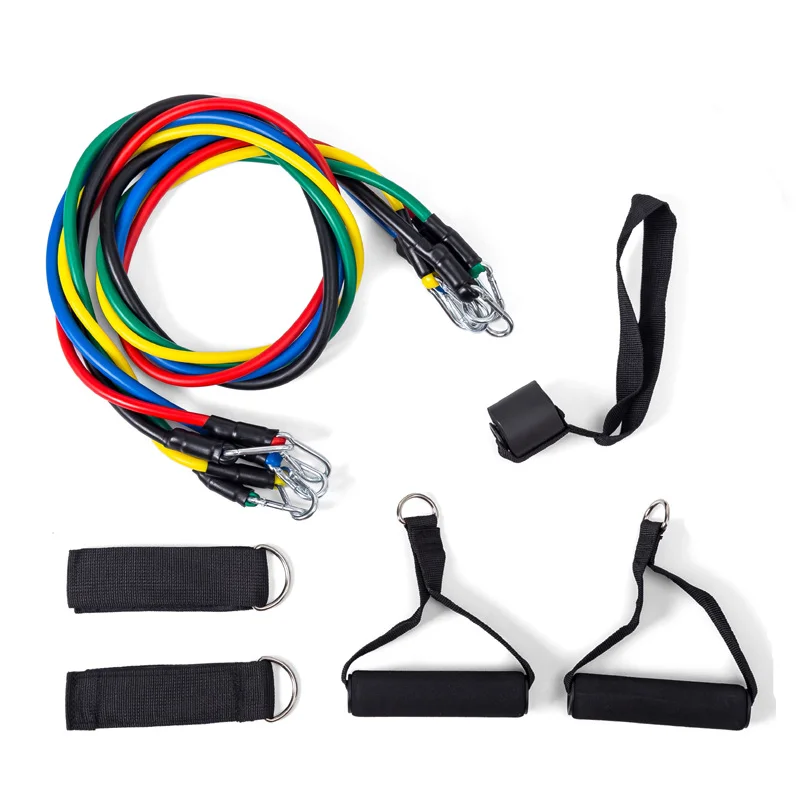 Resistance Bands Set 11pcs 100LBS Ankle Cuff Resistance Bands Tube For Strength Training
