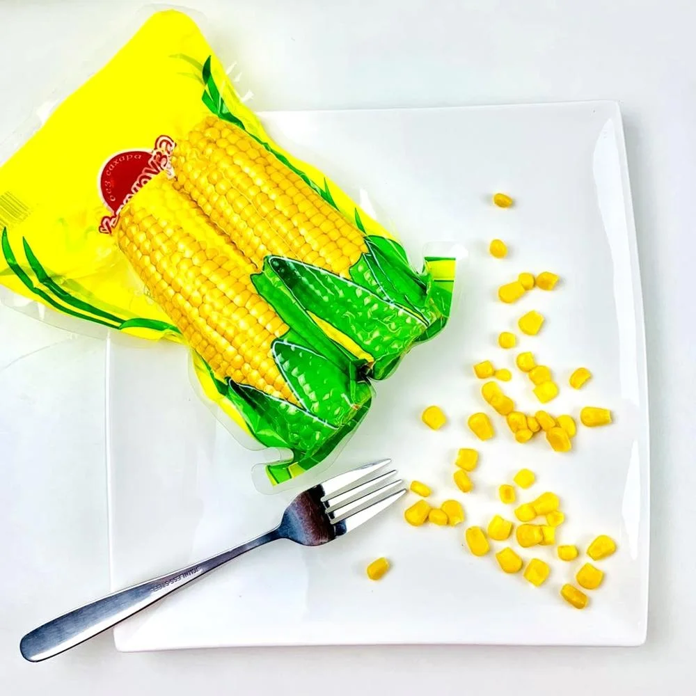 Organic Vacuum Pack Cooked Sweet Corn Cob in pouch factory price