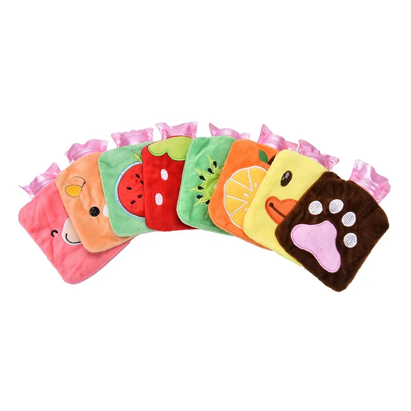 high quality rubber pvc material cheap hand foot warmer cover mini cute cartoon hot water bag