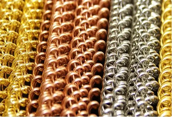 Decorative Metal Curtain Coil  Mesh Panel Wall Metal chain link  curtain