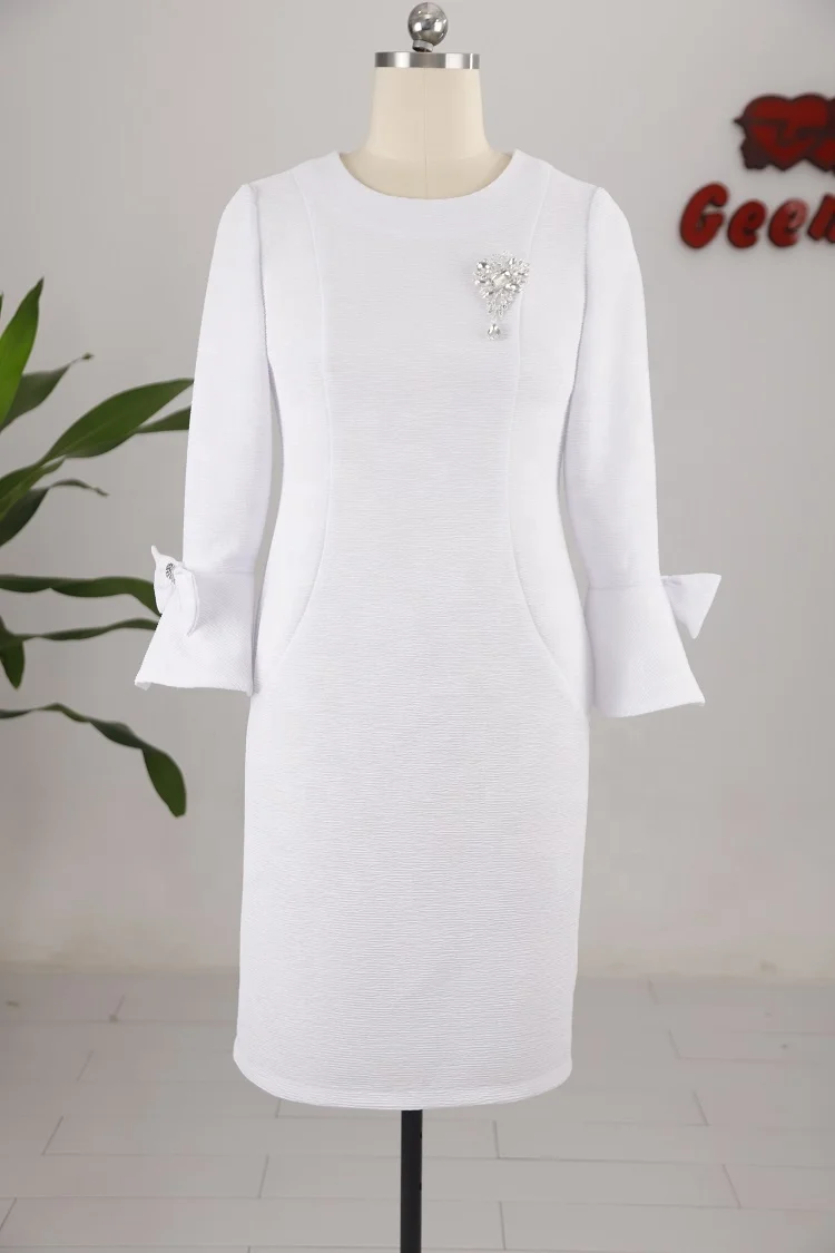 Turkey Office Dress Elegant Women Dress Made In Turkey Vestido Maxi Plus Size Casual Dress for Church