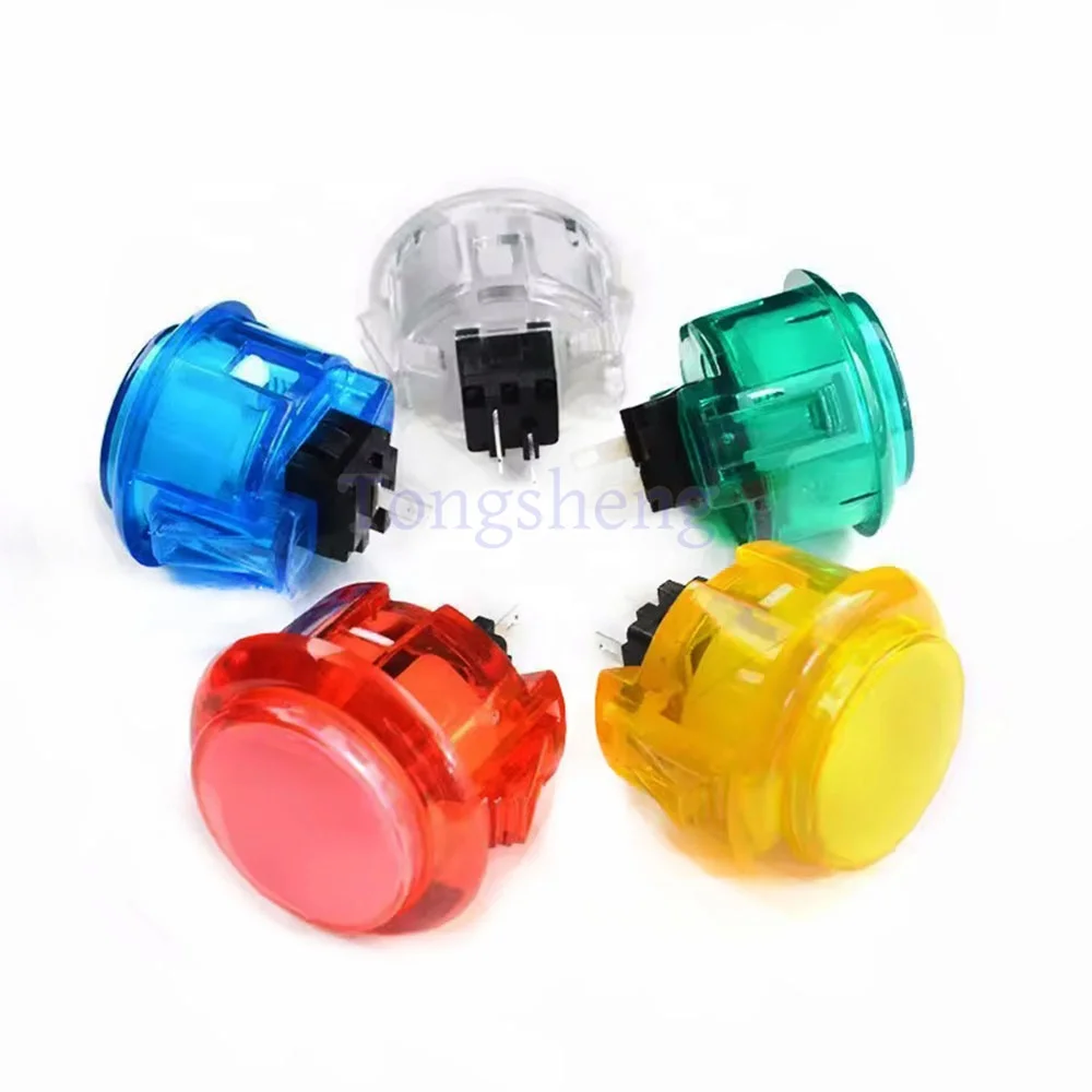 High quality 30mm Push Button switch transparent SANWA style push button with LED Arcade Game Machine Spare Parts