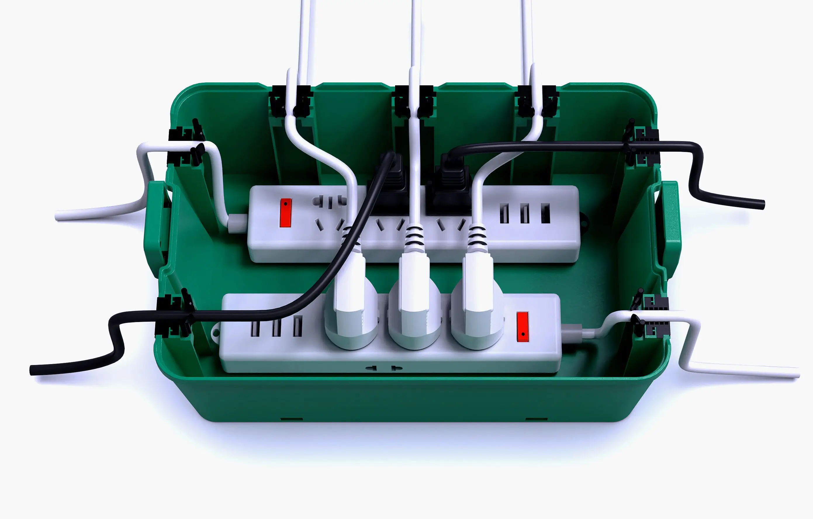 Waterproof Cable Junction Box Case Weather-Resistant Outdoor Socket Outdoor Extension Cord 50 FT Waterproof