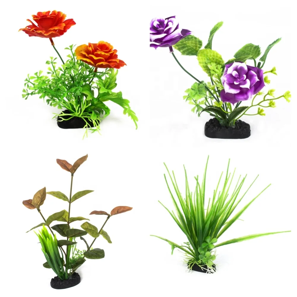 Wholesale Aquarium Fish Tank Decoration Plastic Artificial Aquarium Plants