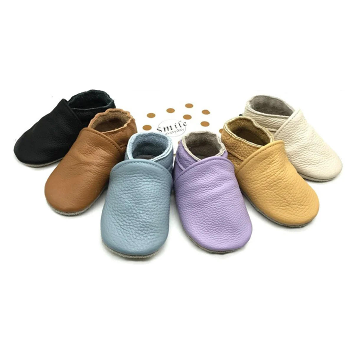 Newborn Baby Cowhide Shoes Solid Winter Warm Non-slip Toddler Infant Leather