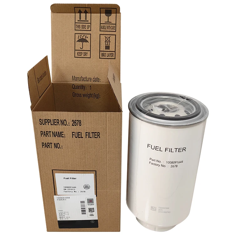 High quality heavy duty truck diesel engine oil filter 1008083387 comes with original packaging at factory price 12M33 16M33