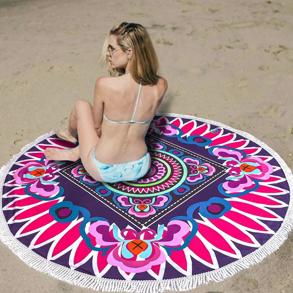 wholesale individual mandala towels custom beach towel microfiber turkish print sublim towel