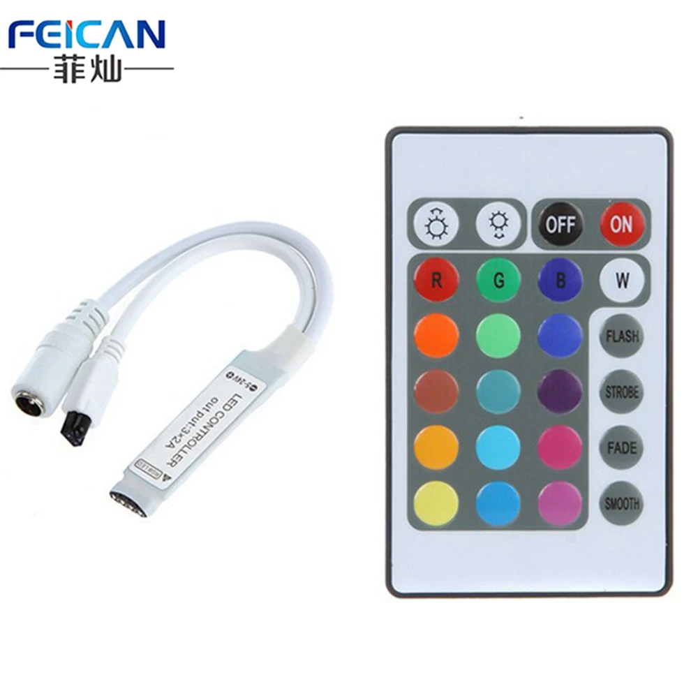  Мини-контроллер для светодиодов RGB SMD5050 SMD2835 24 клавиши 12 В постоянного