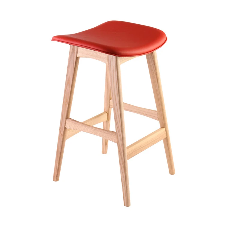 
High gray Bar Stools Chair Legs Seat Cushion Modern Customized Style Furniture For Pub Bar 