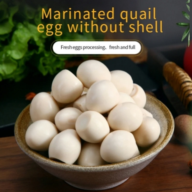Canned quail egg peeled and boiled quail eggs packing in pouch/tin/jar