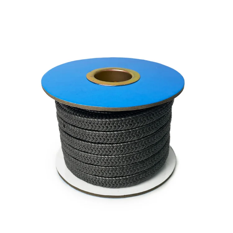 High Performance Black Braided Pure Yarn PTFE Graphite Gland Packing With Oil
