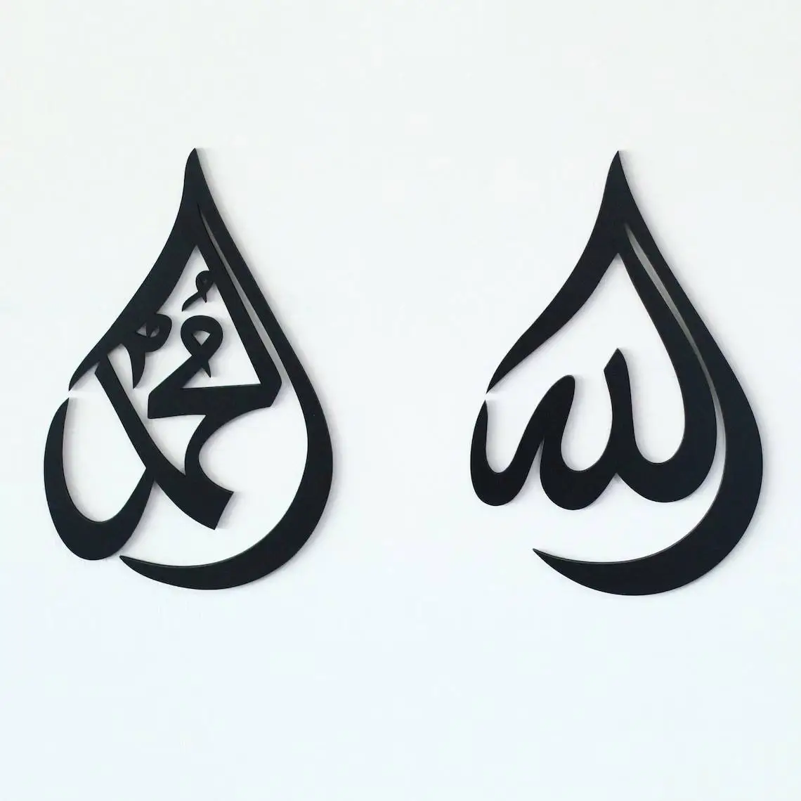Wholesale Arabic Calligraphy Characters Mirror Wall Stickers Creative Home Living Room Decoration Acrylic Wall Stickers